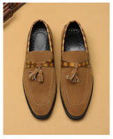 Zapatos de cuero de los hombres de la nueva moda de negocios puntiagudos zapatos de los hombres británico Su Liu versátil casual un pedal - details 5