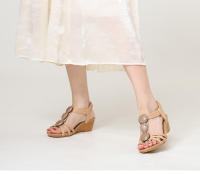 Sandalias romanas de estilo étnico bohemio para mujer, verano, nuevas sandalias retro de punta abierta con cuentas de strass para viajes - details 0