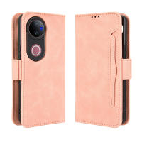 Funda de cuero con tapa para Vivo V50, V50 Lite, billetera con ranuras para múltiples tarjetas, funda de cuero magnética de PU. - details 10