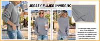 Suéter de DOT para Mujer, suéter de gran tamaño de Invierno, suéter Suelto informal con Murciélago y Lago, Jersey de DOT de manga Larga para invierno - details 2