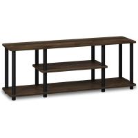 Soportes de TV de entretenimiento de 3 niveles Nogal/Negro - details 7
