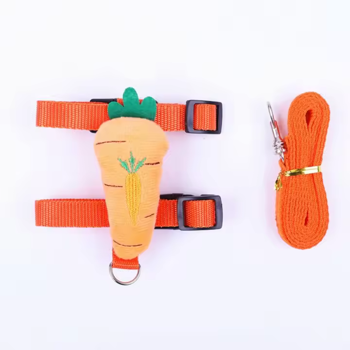 Cinturón para animales pequeños, hurones, cerditos, erizos, para caminar al aire libre, tracción para mascotas, disfraz de conejito, arnés para conejo, correa para mascotas - 1