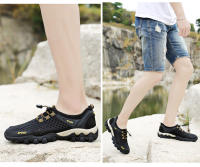 Botas de senderismo de malla para hombre, calzado deportivo de montañismo, transpirables, ligeros, antideslizantes, informales, para exteriores, verano - details 4