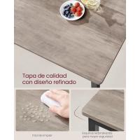 Mesa de Comedor-Cocina 70 x 110 x 77cm Diseño de Mezcla Gris-Negro Ideal para 4 Personas - details 4