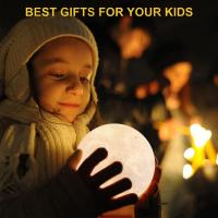 Lámpara de Luna recargable con impresión 3D, Luz LED nocturna, Interruptor táctil creativo, luz de luna para decoración de dormitorio, regalo de cumpleaños - details 0