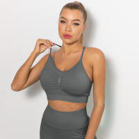 Hamidou-sujetadores deportivos para mujer, ropa interior para gimnasio, correr, a prueba de golpes, transpirable, sin mangas, para Yoga - details 12