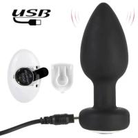 Dispositivo y coqueteo de doble propósito para adultos, tapón anal de silicona para masturbación con vibración y control remoto inalámbrico - details 1