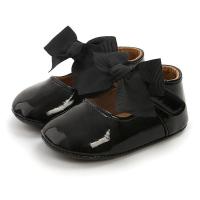 Zapatos de bebé con lazo, suela de goma, zapatillas de Ballet de PU antideslizantes, zapatos de vestir para niña, zapatos de cuna para niño pequeño - details 11