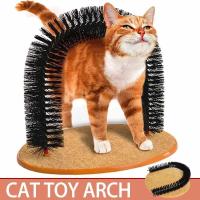 Juguetes para gatos arcos auto-masaje cepillo de acicalamiento mascota gato rascador alfombra juguetes interactivos - details 0