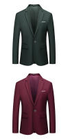 Blazer de Negocios Delgado para Hombres Colores de Caramelo Traje de Forma Casual para Oficina y Club Social - details 24