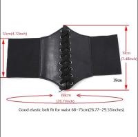 Corsé de cintura ajustable para mujer, cinturón gótico con cordones, cintura ancha de cuero PU, faja adelgazante para vestido - details 6