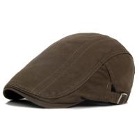 Gorras de algodón ajustables para hombre y mujer, Boina informal plana de hiedra, suave, Color sólido, para conducir, sombreros de sol grises - details 6