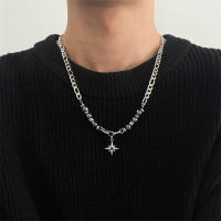 Collar de estrella oscura hombre premium sense nicho diseño para fortuna titanio acero suéter cadena mujer decoración hip hop hombre hip hop trendy - details 2