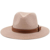 Sombreros panamá de ala ancha para hombre y mujer, sombrero de paja para la playa, protección UV, UPF, 54-58-60cm - details 2
