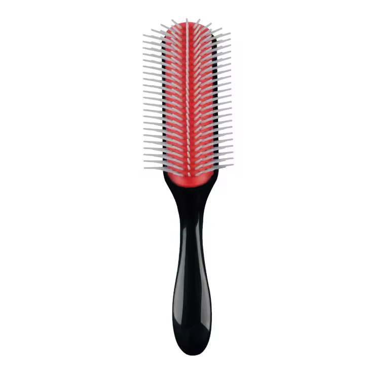Cepillo de pelo rizado de estilo clásico Cepillo negro para desenredar, separar, dar forma Para mujeres y hombres, cabello húmedo o seco - 1