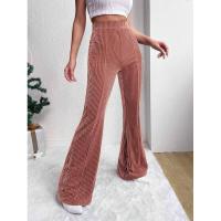 Pantalones acampanados lisos de pana de cintura alta para mujer, moda coreana, nuevos clásicos, Otoño Invierno - details 14