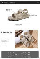 Sandalias de verano para hombre, zapatos informales, zapatillas para exteriores, chanclas para caminar en la playa, comodidad, diseñador de lujo, cuero ligero de moda - details 5