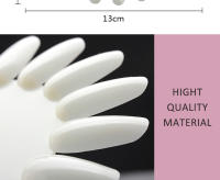 Arte Clavo-Tabla de exhibición de puntas de Uñas postizas, 10 piezas, paleta de esmalte de Gel acrílico, herramienta de práctica de puntas de Arte de uñas, tarjeta de Color Natural - details 3