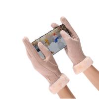 Guantes gruesos de dedo completo para hombre y mujer, Manoplas de felpa para pantalla táctil, cálidos para esquiar, deportes al aire libre, Invierno - details 0