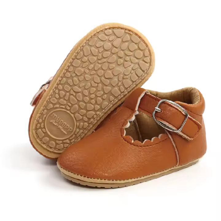 Zapatos planos para bebés, primeros pasos, antideslizantes, suela suave de goma, para niñas y niños, zapatos infantiles para interiores y exteriores. - 1
