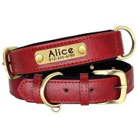 Collar de Cuero Personalizado para Perros Suave y Almohadilla Placa de Identificación de Mascota - details 10