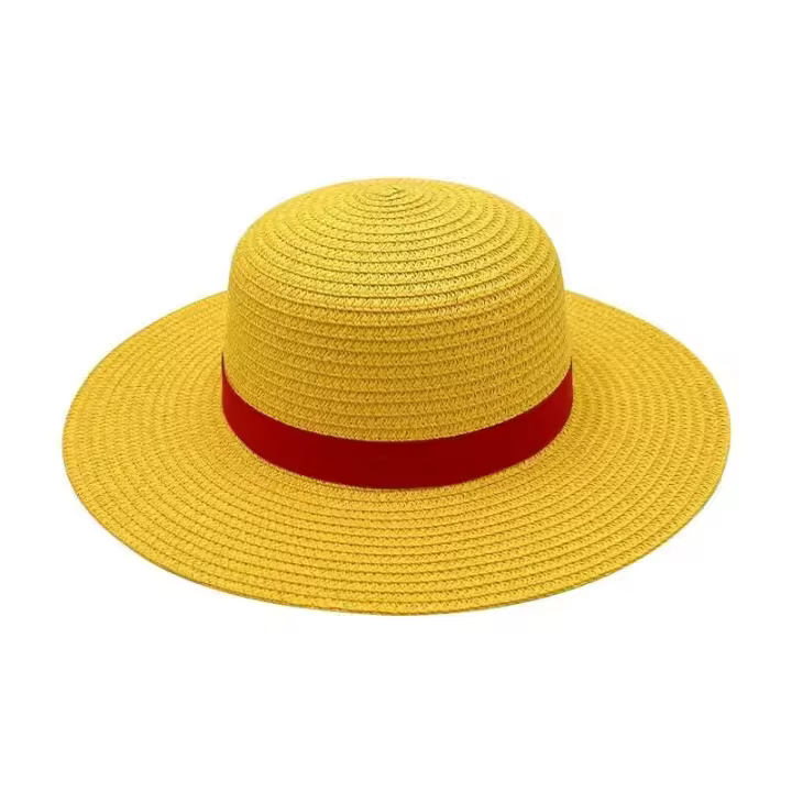 Paja Anime dibujos animados primavera verano nuevo estilo padre-hijo al aire libre sombrilla Luffy sombrero para mujeres hombres - 1