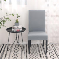 Cubierta de Silla de Spandex Ajustable Colores Sólidos para Comedores y Cocinas - details 22