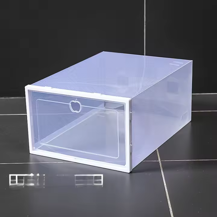 Paquete de 8 cajas de zapatos de plástico, organizador de zapatos apilable para zapatos de hombre y mujer - 1