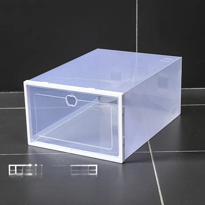 Paquete de 8 cajas de zapatos de plástico, organizador de zapatos apilable para zapatos de hombre y mujer - 1