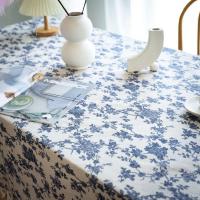 Mesa central de lino floral INS y algodón vintage, funda para restaurante, mantel, tapete para picnic, fondo de fotografía, habitación - details 8
