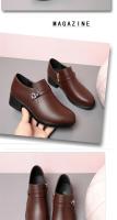 Zapatos de Oficina para Mujer de Moda y Comodidad Punta Redonda de Cuero Suave Suela Suave - details 16