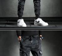 Camouflage Men Spring and Autumn Thin New Slim-fit Korean Version Elastic Waist Fashion Trend Bunched Feet Cargo Pants - details 17