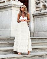 Falda Larga de Encaje de Estilo Bohemio de Cintura Alta para Mujeres Houzhou - details 0