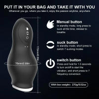Masturbador masculino de bolsillo automático, potente masajeador de succión al vacío, mamada vibratoria, succión, Juguetes sexuales hine para hombres - details 10
