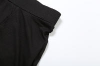 BUNO-chándales informales para Mujer, conjunto de 2 piezas, chalecos cortos elásticos con cuello en U y pantalones cortos acanalados, ropa deportiva concisa para gimnasio - details 81
