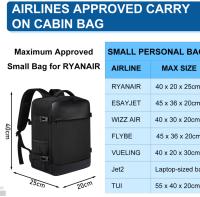 Mochila de viaje cabina avion 40x20x25, mochila de transporte,Portatil Impermeable  con Cargador USB,mochila de transporte,regalo de Navidad - details 8