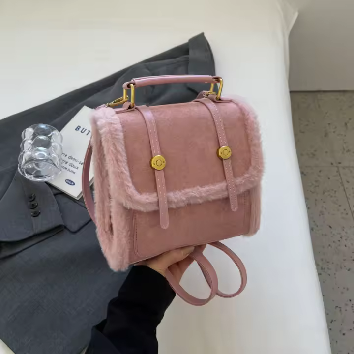 Bolso retro Mao Mao nueva mochila multiusos de gama alta bolso de mensajero de hombro de otoño e invierno bolso de mujer - 1