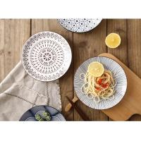 Plato Nórdico Moderno y Creativo de Cerámica Bajo Revestimiento 8 pulgadas de Estilo Occidental para Comidas y Snacks Viste tu Cocina y Comedor - details 14