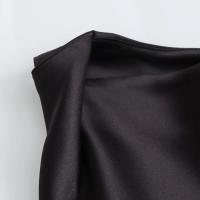 Vestido largo plisado sin mangas para mujer, prenda de seda con textura satinada, cuello redondo, elegante y a la moda - details 42