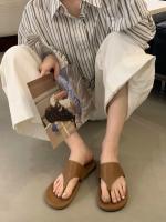 Diseño de nicho, medias zapatillas, zapatos de mujer, punta de moda, zapatillas frescas romanas de fondo plano para vacaciones - details 9