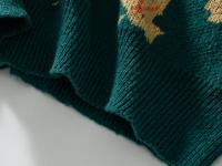 Jersey de punto con patrón de hoja de arce para mujer, jersey de cuello redondo, Top de otoño e invierno, nuevo - details 16
