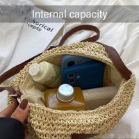 Bolsos nuevos Bolsos de hombro para mujer Bolso de mano Bolso de playa Bolso tejido de paja Monederos de punto de paja - details 3