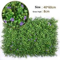 40 * 60 cm planta pared fondo flor hierba césped artificial panel de boda valla decoración verde - details 8