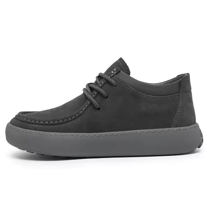 Nuevos zapatos casuales de tablero de tendencia retro anti-terciopelo mate zapatos bajos para hombres - 1