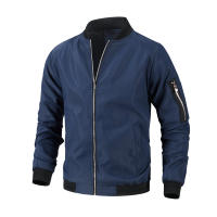 Chaqueta Bomber de Moda Casual para Hombres Material de Poliéster Cierre de Cremallera - details 1