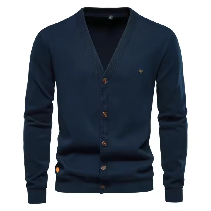 Suéter tipo cárdigan para hombre, jersey de negocios - 1