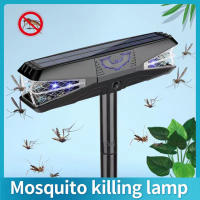Lámpara solar para matar mosquitos resistente al agua para exteriores con luz UV y recargable lámpara atrapamosquitos para patio y jardín - details 9