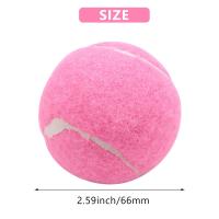 Pelotas de tenis rosas resistentes al desgaste para mujer, pelotas de entrenamiento elásticas de 66mm para principiantes, pelota de práctica de tenis para Club, paquete de 6 piezas - details 5