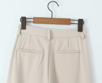 Conjunto de Dos Piezas para Mujer OUWU Chaleco Corto con Lazo y Pantalones Rectos de Cintura Alta con Cremallera Moda Urbana Chic - details 18