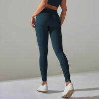 Pantalones deportivos de cintura alta sin costuras para yoga para mujer para hacer ejercicio y correr - details 49